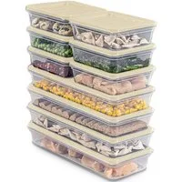Parpalinam Frischhaltedose Kühlschrank Organizer Gefrierdose Set Vorratsbehälter Frischhaltedose, (10-tlg), Premium Kühlschrank, Gefrierschrank Organizer, luftdicht Vorratsdosen