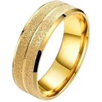 Taffstyle Fingerring Edelstahl Ring Matt Diamantiert sandgestrahlt mit Nut Unisex 8mm (Breiter Edelstahl Bandring 8mm Partnerring Geschenkidee für Männer und Frauen)