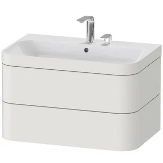 Duravit Happy D.2 Plus c-bonded Set wandhängend Nordic Weiß Seidenmatt 775x490x480 mm - HP4637E3939 HP4637E3939