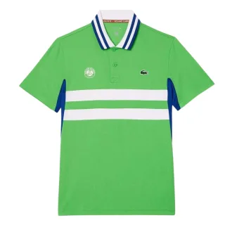 Lacoste - "Roland Garros Edition" Poloshirt für Herren, Extratrocken, Tennis, Schmal, kurzärmlig (Grün)
