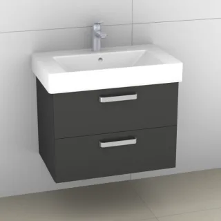 Artiqua 412 Waschtischunterschrank für Strada K0787 Anthrazit Glanz, 412-WU2L-I17-7065-51 412-WU2L-I17-7065-51