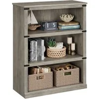 GarveeMore Bücherregal Bücherregal,Standregal Büroregal Raumteiler mit 3 Fächern,80*30*100CM