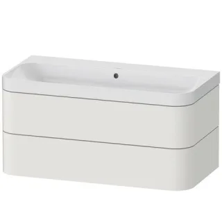 Duravit Happy D.2 Plus c-shaped Set wandhängend Nordic Weiß Seidenmatt 975x490x480 mm - HP4348N3939 HP4348N3939