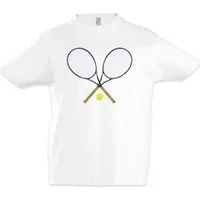 Urban Backwoods Print-Shirt Tennis Rackets Kinder T-Shirt Player Passion Love Addiction (1-tlg) Tennisplatz Court Tennisschläger Ball