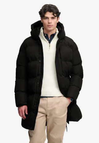Superdry - Sportliche Kapuzen-Steppjacke schwarz - Gr. - L