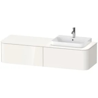 Duravit Happy D.2 Plus Konsolenwaschtischunterbau wandhängend Weiß Hochglanz 1600x550x354 mm - HP494 HP4944R22220010