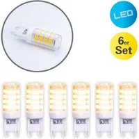 näve LED-Leuchtmittel Denny, G9, 6 St., Warmweiß, 6er-Set, Leuchtmittel G9/3,5W, Effizienzklasse F, Keramik/Kunststoff