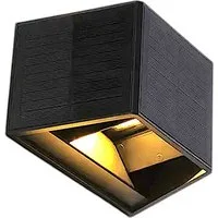 Arnusa LED Außen-Wandleuchte Wandlampe Solarleuchte kabellos hell Außenleuchte Wandleuchte außen, Einstellbarer Lichtkegel, Dämmerungsschalter, LED fest integriert, warmweiß, verstellbarer Lichtkegel einfache Montage
