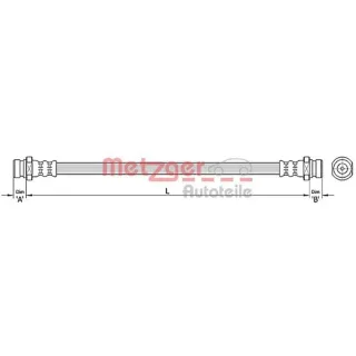 Metzger Bremsschlauch hinten Hyundai Matrix 1,5
