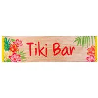 Boland Hängedekoration Tiki Bar Party Banner, Wo dieses Banner hängt, gibt es leckere Südsee-Cocktails!