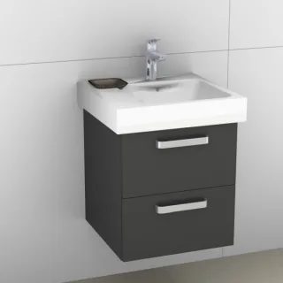 Artiqua 413 Waschtischunterschrank für iCon 124150 Anthrazit Hochglanz, 413-WU2L-K07-7015-51 413-WU2L-K07-7015-51