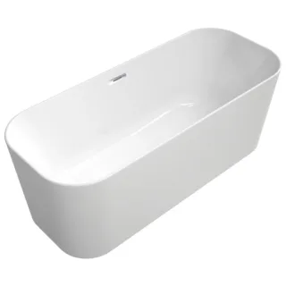 Villeroy & Boch Finion freistehende Badewanne 177FIN7A100V401 170x70cm, weiß, chrom
