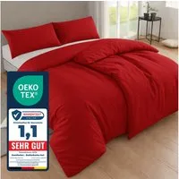 Komfortec Bettwäsche Premium, 135 x 200 bis 220 x 240 cm, 6 verschiedene Größen zur Auswahl, gebürstet 100% Mikrofaser, 4 teilig, Superweiches Bettwäsche-Set, Knitterfrei, Atmungsaktiv