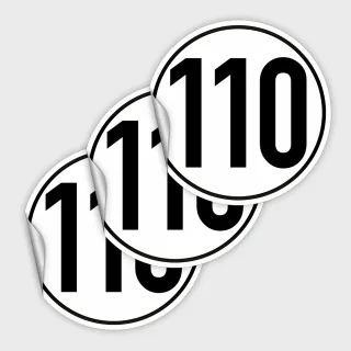 Wiederverwendbar - im 3er Set Wohnmobil 110 km/h - Geschwindigkeitsschild nach § 58 StVZO - Saugnapffolie