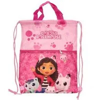 Gabby's Dollhouse Turnbeutel Turnbeutel für Kinder – Leichter Sportbeutel 45x34,5 cm (1-tlg), Zusammenfaltbar, Vielseitig einsetzbar