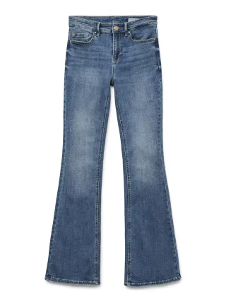 VERO MODA - VMFLASH MR FLARED JEANS LI347 GA NOOS Medium Blue Denim - Gr. - 32