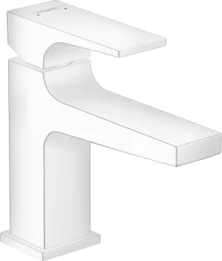 Hansgrohe Waschtischmischer 100 Metropol mattweiss kurzer Ausl.Push-Open Abl., 32500700 32500700