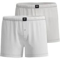 CECEBA Boxershorts CECEBA Herren Boxershort weiß uni 2er Pack (2-St)