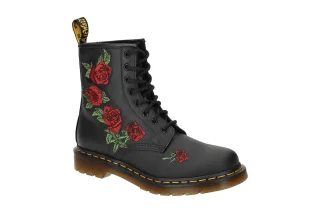 Dr. Martens 24722001 VONDA 1460 Damen Stiefeletten Schwarz Blumen Stickerei