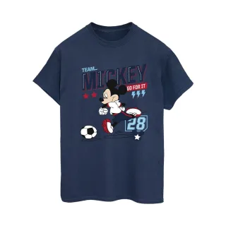 Disney - "Mickey Mouse Team Mickey Football" T-Shirt für Damen (Marineblau)