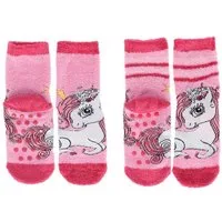 unicorn Socken Socken 2er-Pack Flauschige Socken für kleine Einhorn-Fans