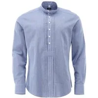 OS Trachten Trachtenhemd Hazau Slim Fit, Stehkragen, 1/1-Arm, Schlupfform, Pfoad mit 2x2 Biesen