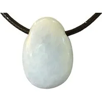 Steinfixx® Amulett Set Edelstein Anhänger aus echtem blauem Calcit, Tropfenanhänger (Blickfang, 1-tlg., Handarbeit, Brasilien), incl. 80 cm Wildlederband, Geschenkverpackung