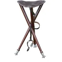 Parforce Campingstuhl Dreibein-Ansitzstuhl mit Metallspitzen