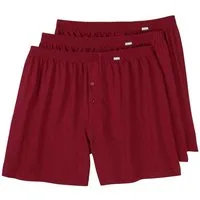 ADAMO Boxershorts Adamo 3er-Pack Boxershorts dunkelrot Übergröße (Packung, 3-St., 3er-Pack)