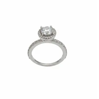 Ewiger Sternring mit Halo, 925 Sterling Silber, BIAN025