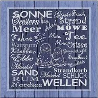 Ambiente Luxury Paper Products Papierserviette, Servietten Papier 33x33cm 3-lagig mit Robben Motiv maritim 20 Stück