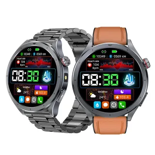 ET472 1.53-inch HD ECG AI GPT Built-in Flashlight Micro Physical Examination bluetooth Call Heart Rate Blood Pressure Bl