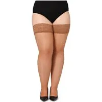 Bellivalini Halterlose Strümpfe Damen mit Spitze Plus Size 20 DEN BLV-1126