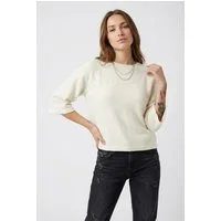 ONLY Strickpullover ONLSIMONI 3/4 PULLOVER KNT NOOS Materialmix, regular fit