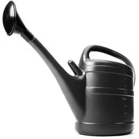 BigDean Gießkanne 10 Liter anthrazit - Gartengießkanne mit Abnehmbarer Brause (Set, 1-tlg., Gießkanne + Brausenkopf), Robustter Kunststoff, Gießbrausenaufsatz, Brausenhalter