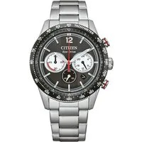 Citizen Chronograph Racing Chrono CA4714-55E, Armbanduhr, Solar, Herrenuhr, Edelstahlarmband, analog, Big Date