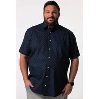 Men Plus Kurzarmhemd Hemd Halbarm Alloverprint Kentkragen Comfort Fit