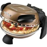 G3 Ferrari Pizzaofen Delizia G1000608 kupfer inkl. Pizzaschaufel + Rezeptheft, bis 400 °C mit Pizzastein – die Ikone unter den Pizzaöfen