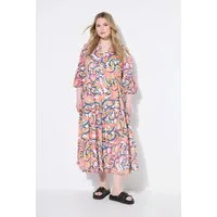 Studio Untold Maxikleid Maxikleid Bananen-Print Volants