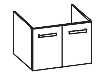 Artiqua 413 Waschtischunterschrank für Citterio 500545 ( ehem. 123575), 500546 ( ehem. 123675), Quar 413-WU2T-K101-7163-173