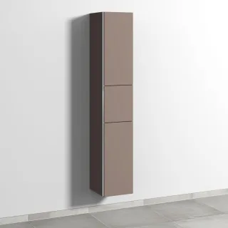 Sanipa 3way Hochschrank mit 2 Türen und 1 Auszug, Taupe-Matt BP1011T