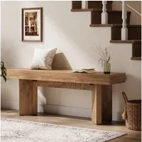 Tribesigns Schuhbank 120 cm Eingangsbank, Landhaus-Sitzbank, Aufbewahrungsbank aus Holz (Tischbank als Sitzgelegenheit, Bettbank für den Innenbereich)