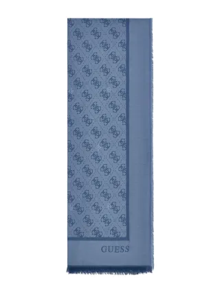 Guess Accessories - JACQUARD SCARF 70X180 PLACID BLUE