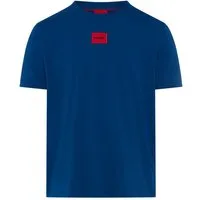 HUGO T-Shirt Diragolino Rundhalsausschnitt, Regular Fit, Logo-Label
