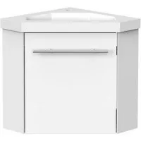 duschspa Waschtisch 45 cm Eckwaschtisch Waschbecken mit Unterschrank, Vormontieren