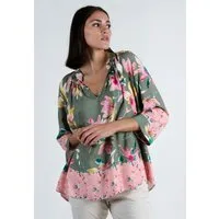 Andijamo-Fashion Schlupfbluse EASY BLOOM Auffälliges Retro-Muster als modischer Blickfang