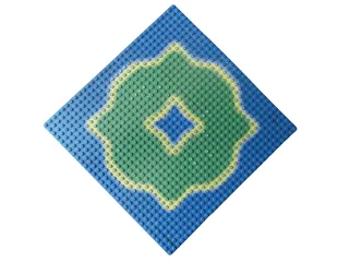 1x Lego Bauplatte Wasser Insel [102g 25.3x25.3x0.3cm 32x32 Noppen] blau
