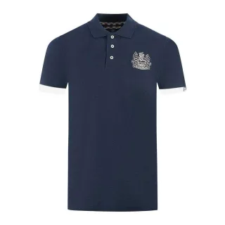 Aquascutum - Poloshirt für Herren/Damen Unisex, Kragen mit Logo (Marine)