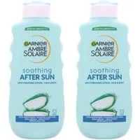 GARNIER After Sun-Lotion 2x Garnier Ambre Solaire Soothing After Sun Lotion für Körper & Gesich