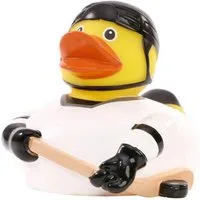 mbw Grußkarten Eishockey - Deutschland – Quietscheente – Badeente - ca. 8 cm